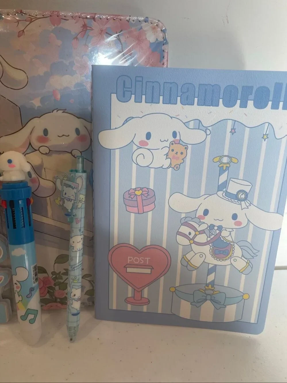 Cinnamoroll binder, pens, spiral and notebook stocking stuffers or back to schoo